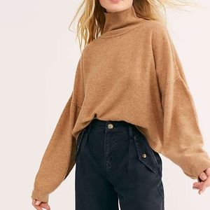 FREE PEOPLE SO LOW SO HIGH CASHMERE SWEATER SZ M